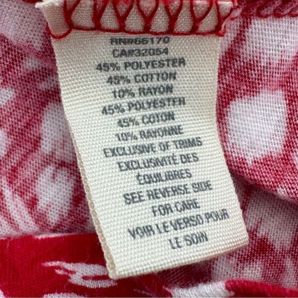 Anthropologie C. Keer Swoop Rope Collar Tank Top Red Medium Dot Print - Picture 9 of 11